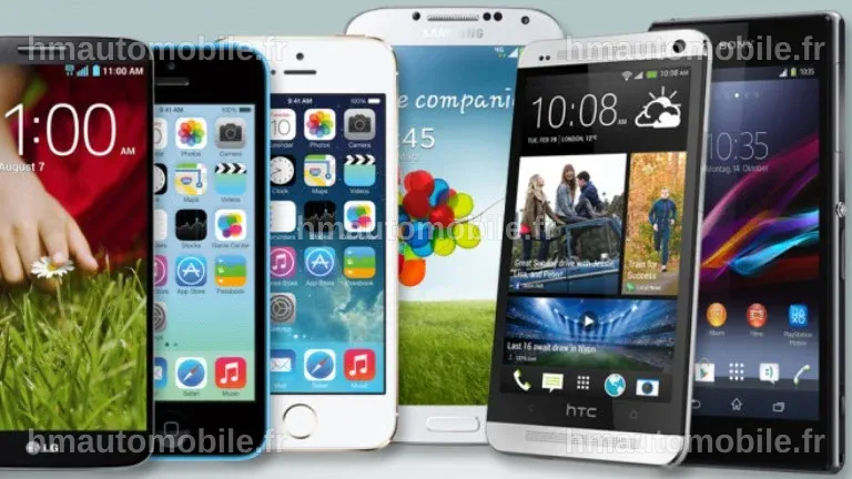 Une infographie montrant l'évolution des smartphones au fil des ans.