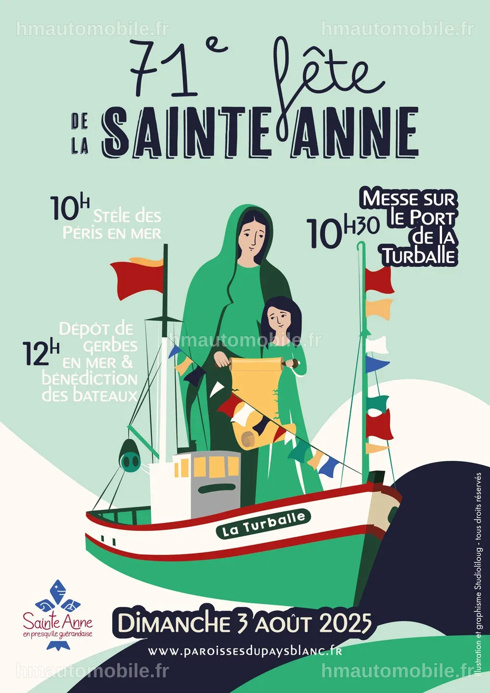 Scène festive avec des stands d'artisanat et des visiteurs profitant de l'événement à La Turballe.