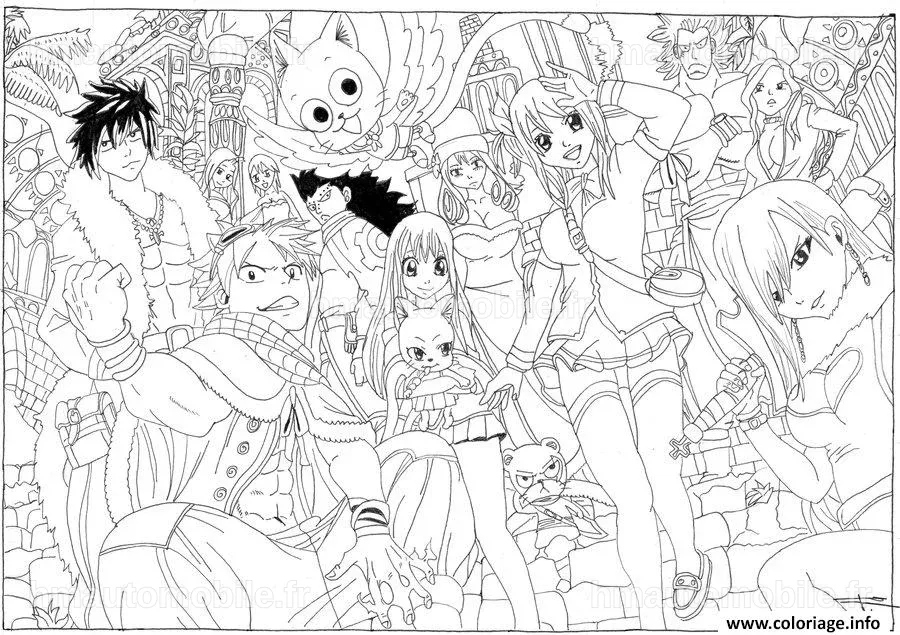 Dessin représentant un personnage emblématique de Fairy Tail.